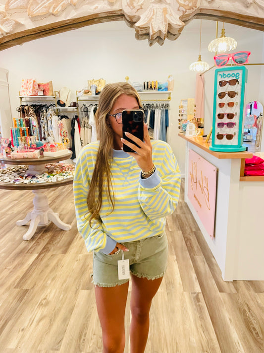 Marry Olive Denim Shorts