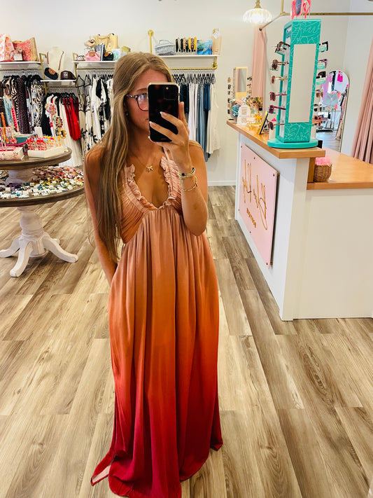 Halsey Halter Ombré Dress