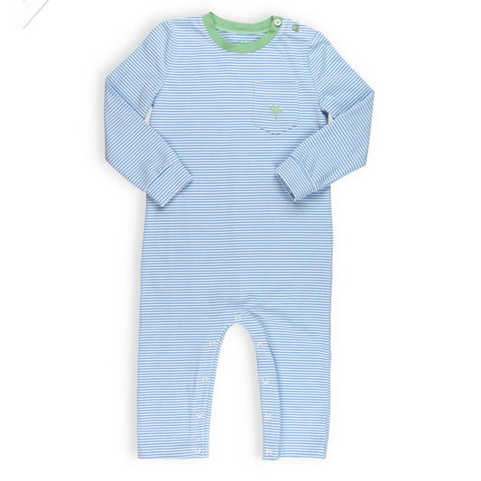 Shrimp & Grits Cornflower Blue Romper