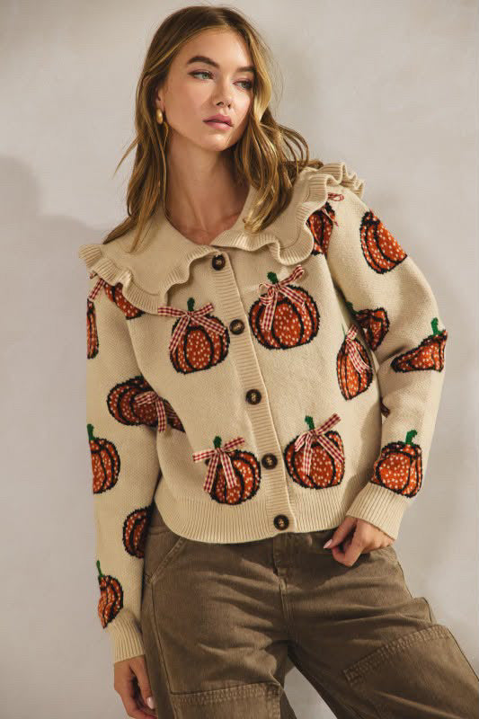 Prudence Pumpkin Cardigan