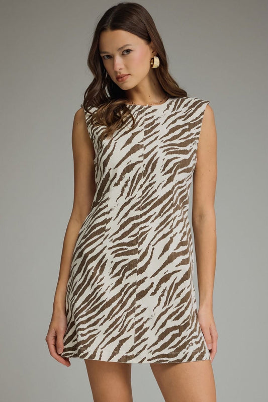 Chic Zebra Printed Dress