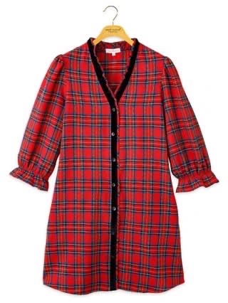 Simply Southern Holiday Button Down Dress