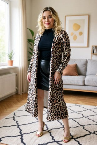 Cozy Leopard Print Cardigan