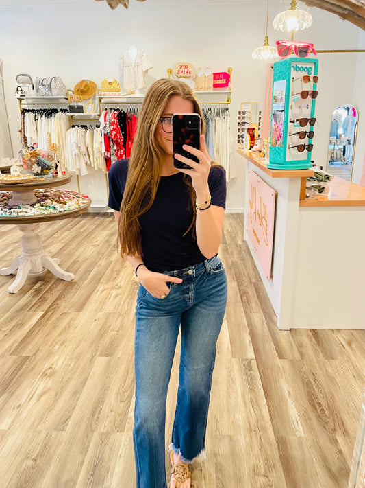 Carla Distressed Denim Pant