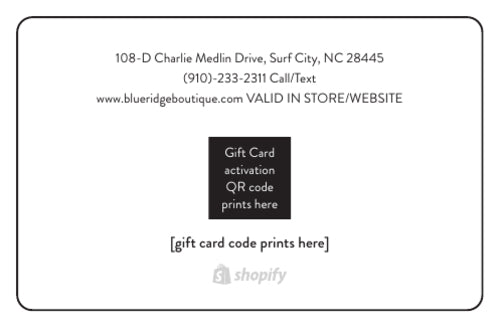 Blue Ridge Boutique Gift Cards