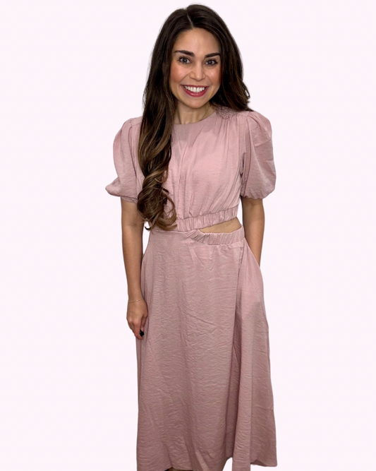 Rosie Cutout Banded Waist Dress