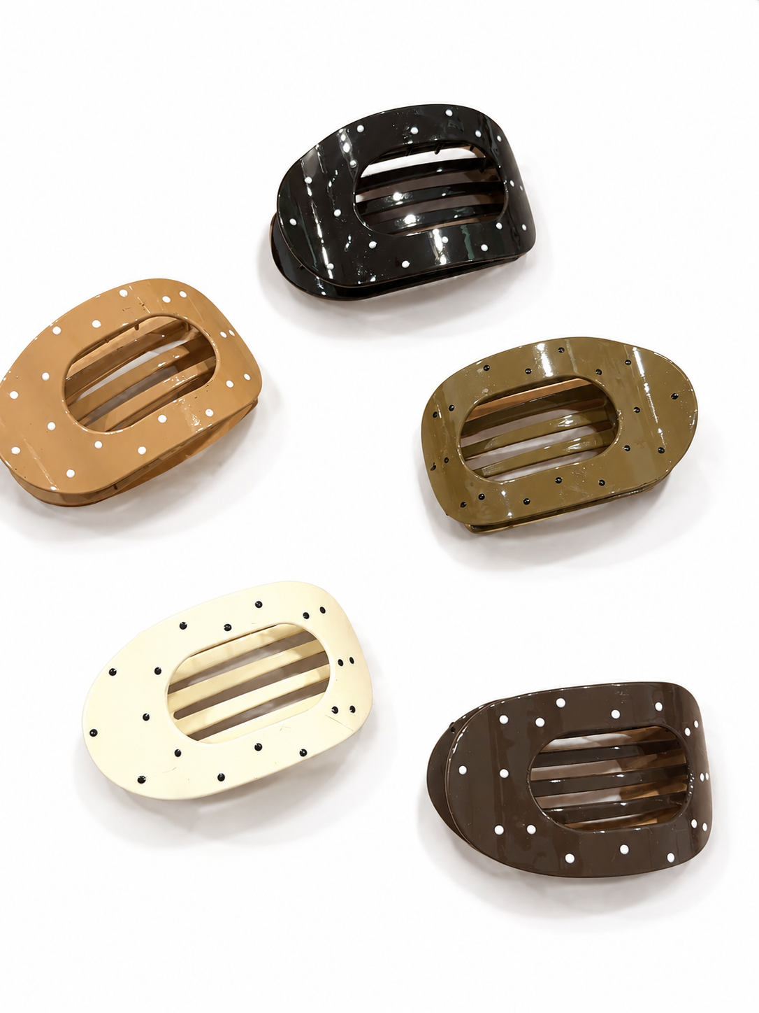 Flat Polka Dot Clips
