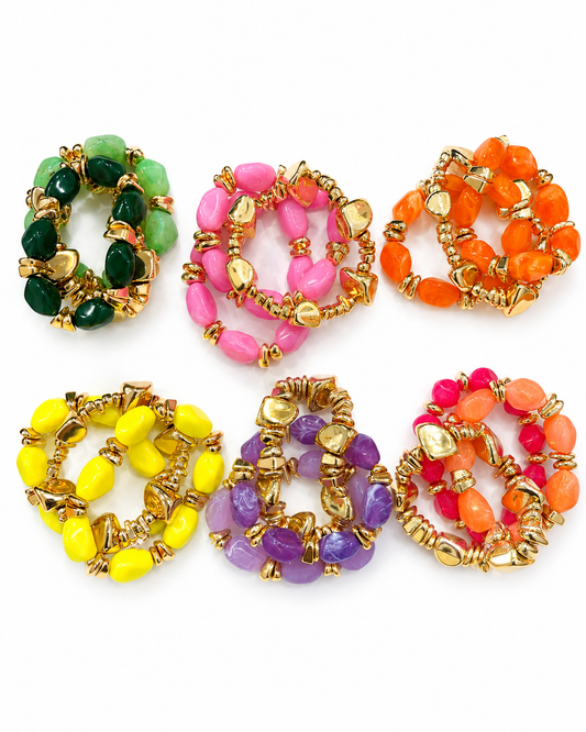 Colored 3pc Bangle Sets