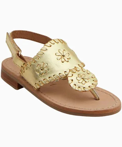 Jack Rodger’s Gold Toddler Jack Flat Sandal