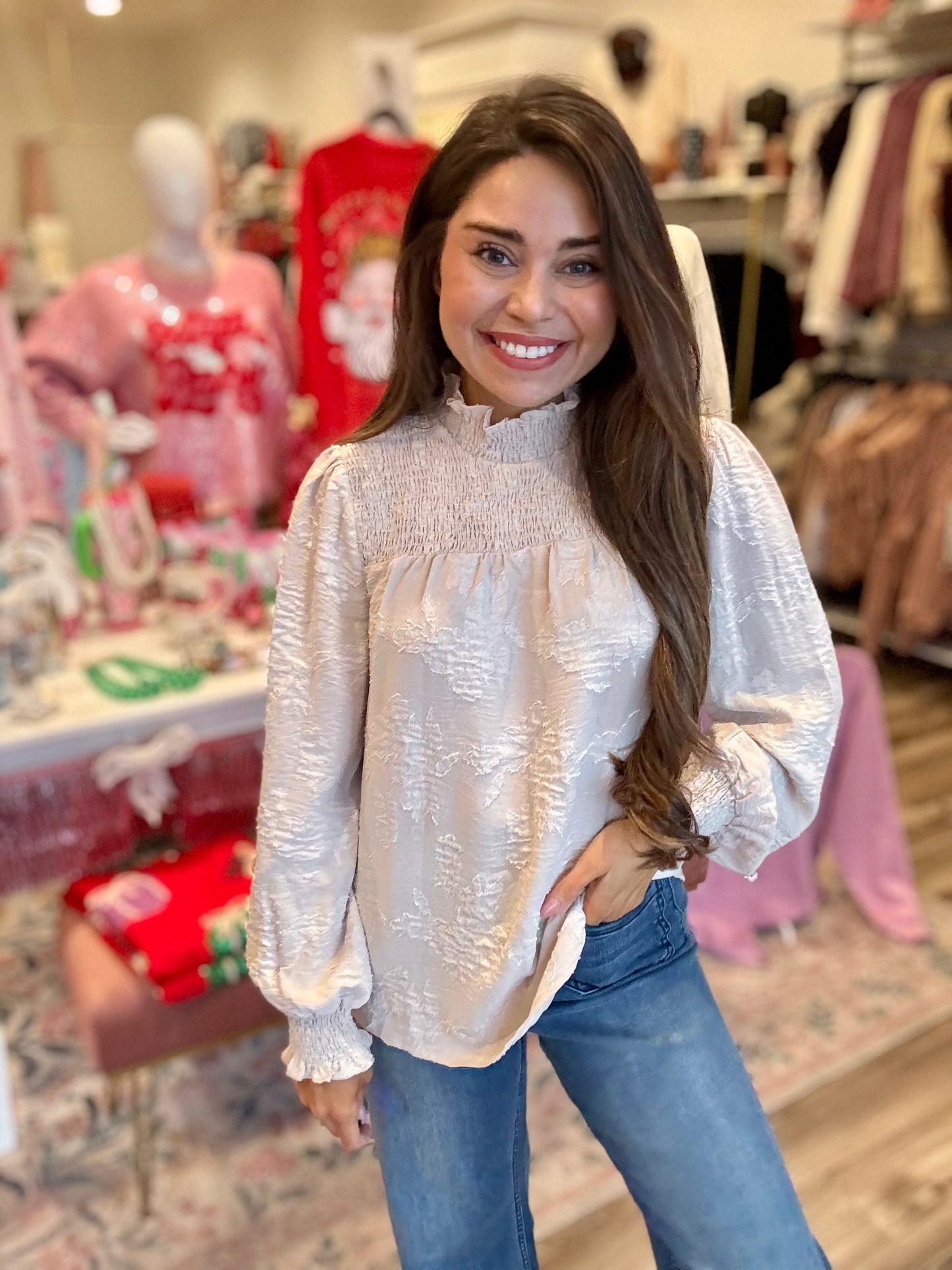 Black Friday Embossed Blouse