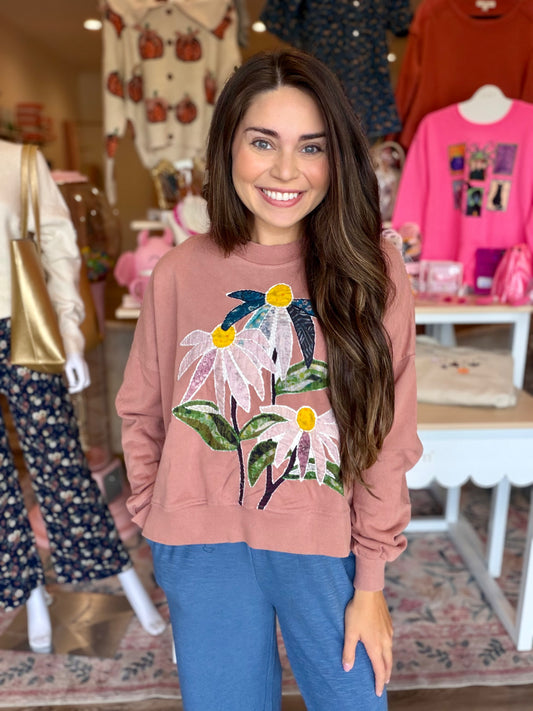 Simply Southern Cozy Floral Sweatshirt
