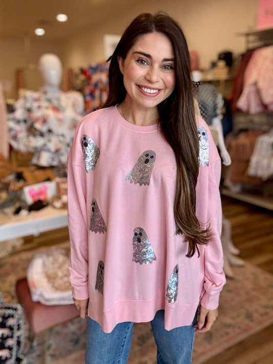 MudPie Ghostly Sparkle Sweatshirt