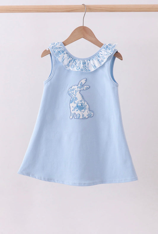 Little Girl Sleeveless Bow Back Bunny Dress