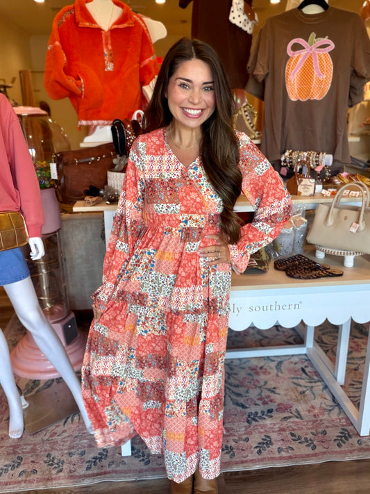 Simply Southern Mila Quilted Flower Dress