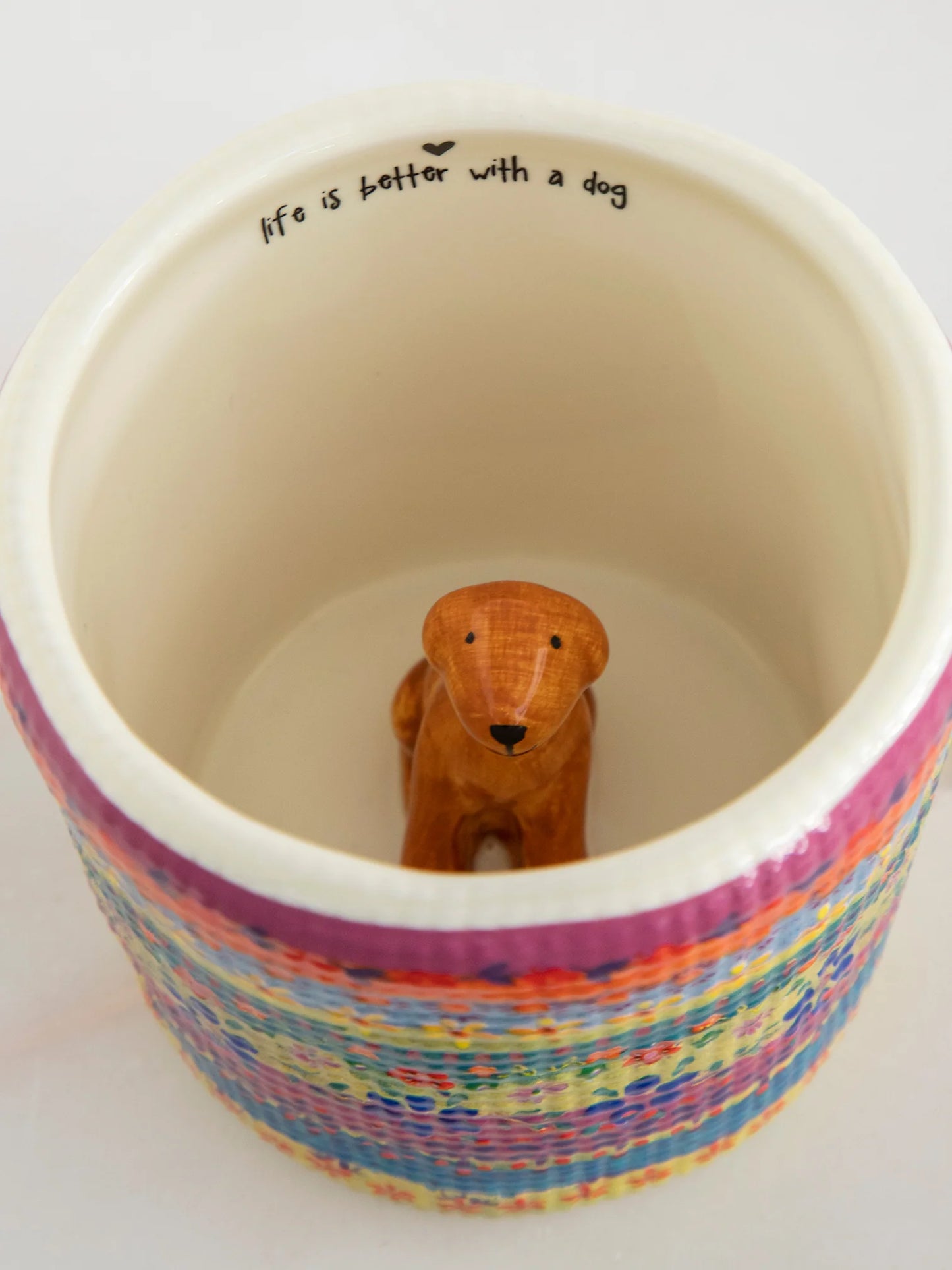 Natural Life-Peek-A-Boo Coffee Mug - Border Print Dog