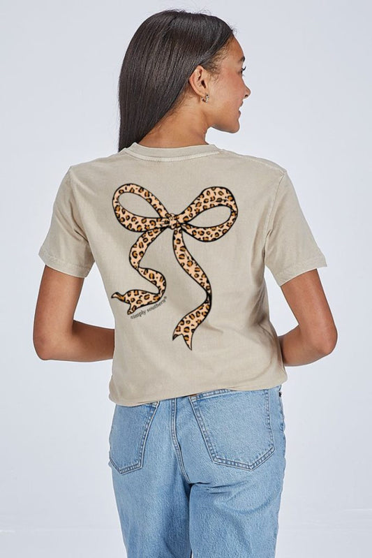 Simply Southern Leopard Bow Tee