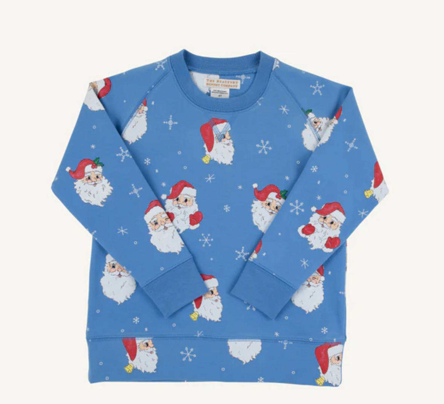 The Beaufort Bonnet Company Cassidy Comfy Crewneck Dear Santa (Barbados Blue)