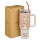 Tumbler w/straw SS Pink Be Still Ps. 46:10