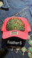 HOT PINK FEATHER TRUCKER HAT