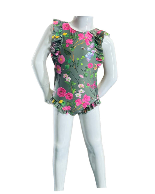 Little Girl Cherry Blossom Swimsuit