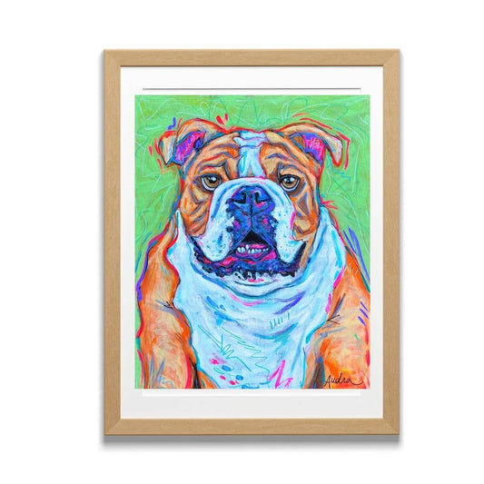 Bulldog Dog Art Print Pet Gift