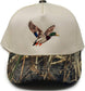 Kids/Baby Two Tone Vintage Cap: Mallard Duck-Wood Camo/Beige