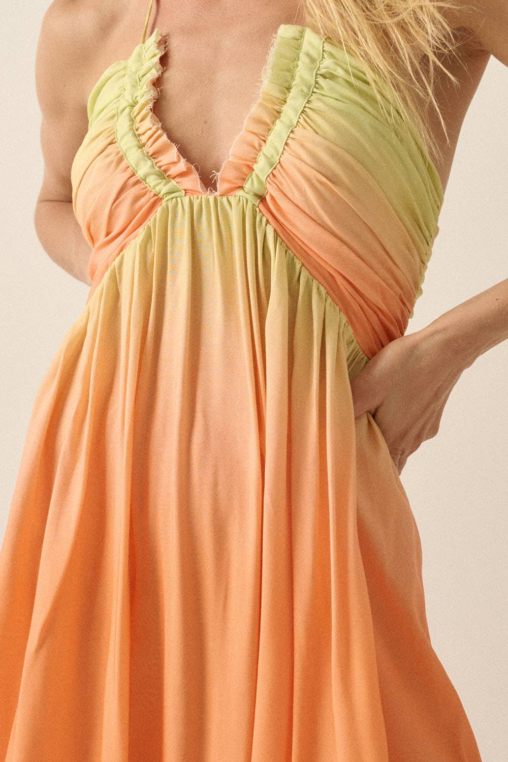 Halsey Halter Ombré Dress