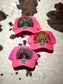 HOT PINK FEATHER TRUCKER HAT