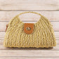 Woven Straw Top Handle Handbag