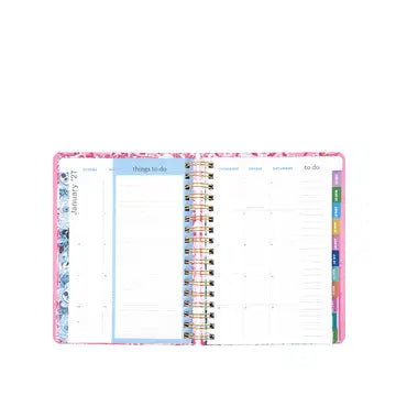 Lilly Pulitzer Large 17 Month Agenda, Conch Shell Pink Burst of Joy