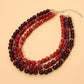 Triple Strand Beaded Statement Necklace