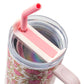 Tumbler w/straw SS Pink Be Still Ps. 46:10