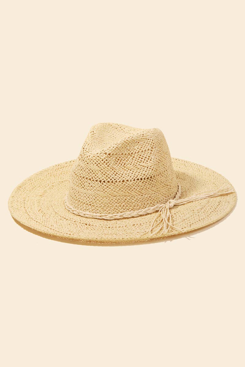 Braided Rope Band Straw Hat