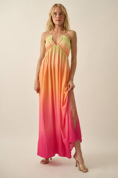Halsey Halter Ombré Dress