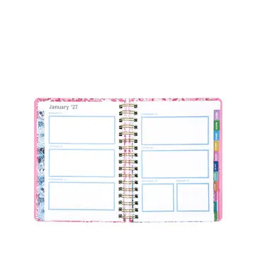 Lilly Pulitzer Large 17 Month Agenda, Conch Shell Pink Burst of Joy