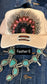 CREAM BEIGE FEATHER TRUCKER HAT