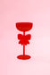 Bow & Bubbly - Red Holiday  Coupe and Wine Glass