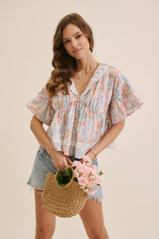 Finley Bloom Eylet Blouse