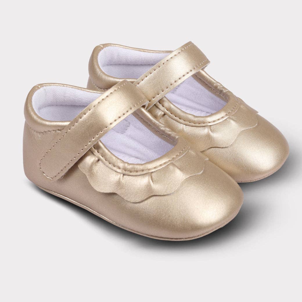 Amina Girls Hook & Loop Crib Shoe