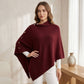Convertible Button Detail Asymmetrical Poncho Wrap Shawl