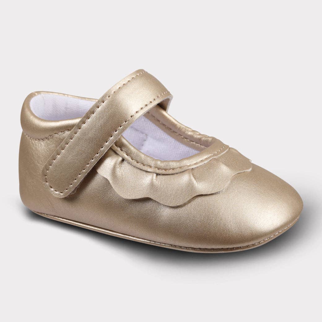 Amina Girls Hook & Loop Crib Shoe