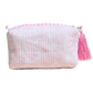 Shell Pattern Quilted Tassel Portable Cosmetic Pouch Bag