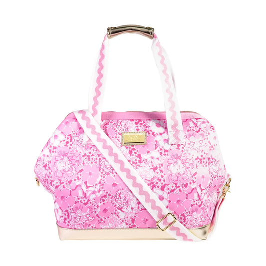 Lilly Pulitzer Neoprene Cooler, Conch Shell Pink Burst of Joy