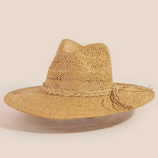 Braided Rope Band Straw Hat