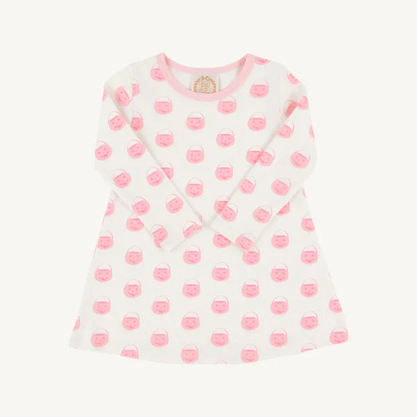 The Beaufort Bonnet Company Long Sleeve Polly Play Dress Dress Vintage-Prep Pumpkin Pails Sandpearl Pink