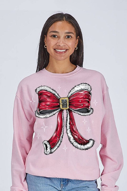 Simply Southern Santa Bow Sweatshirt